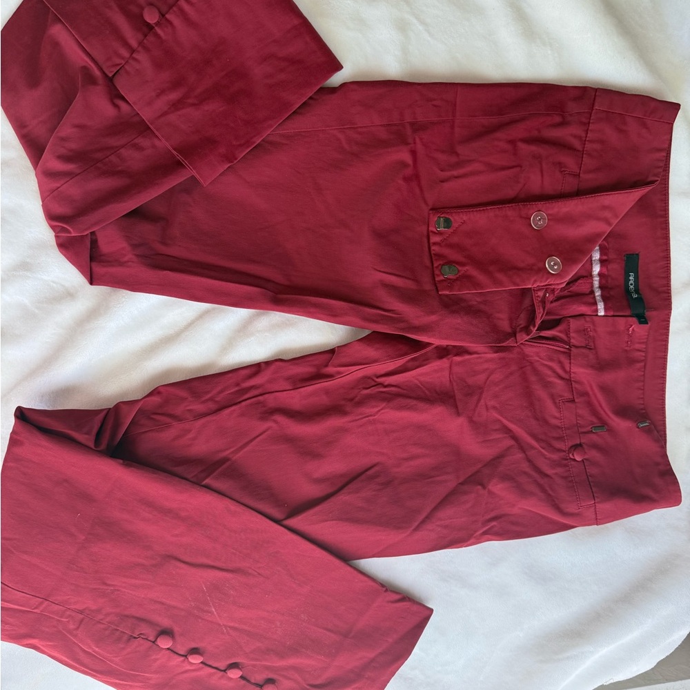 Arden B Red Chinos with Straight Leg Cut